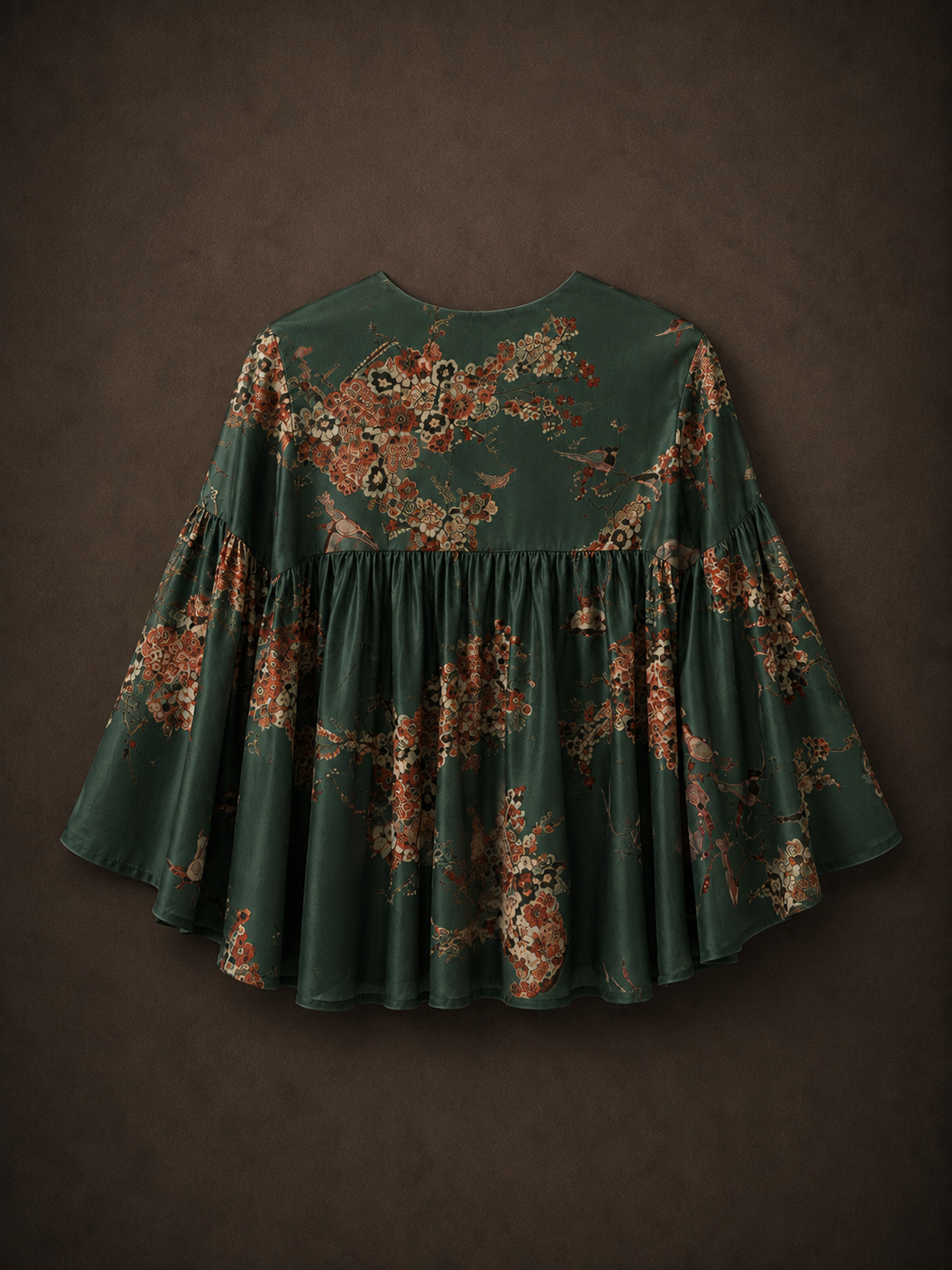 Aparaa Printed Kedia Top Heirloom Green