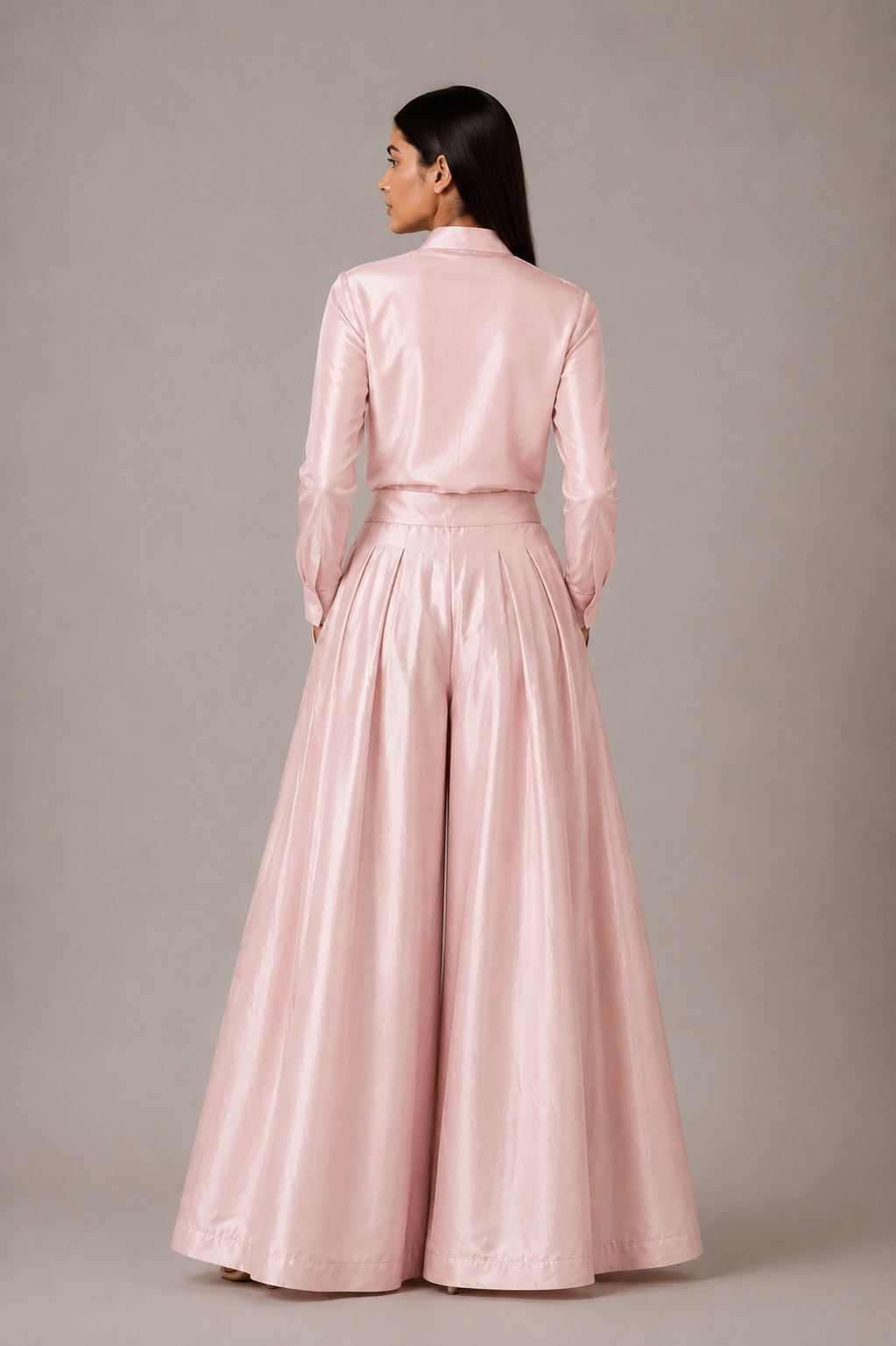 Peony Silk Shirt Blush