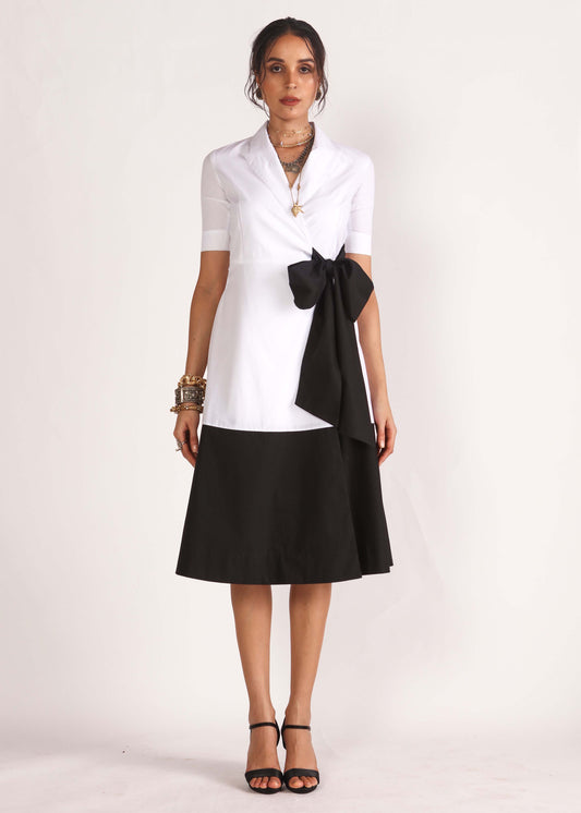 ARTHA WRAP DRESS WHITE