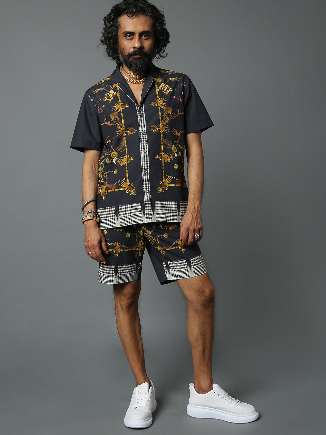 DRAVIDA JEWEL SHIRT BLACK POPLIN