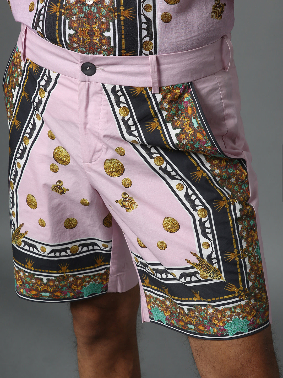 MURAL SHORTS PINK LINEN