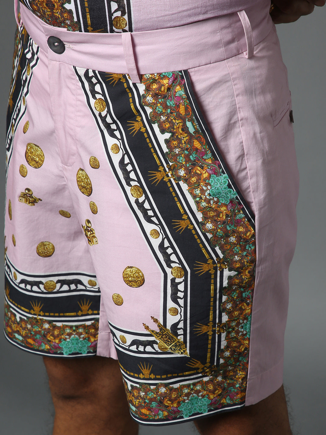 MURAL SHORTS PINK LINEN