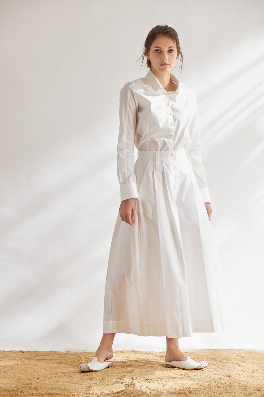 House OF Three's White wide leg pants for womens