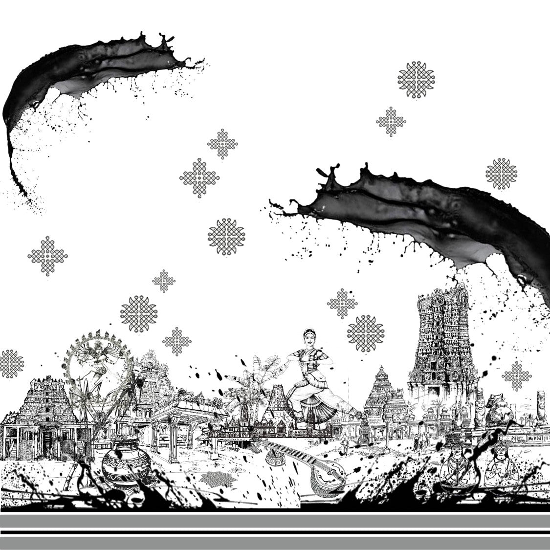 WOMAN LINE ART KURTA TAMILNADU