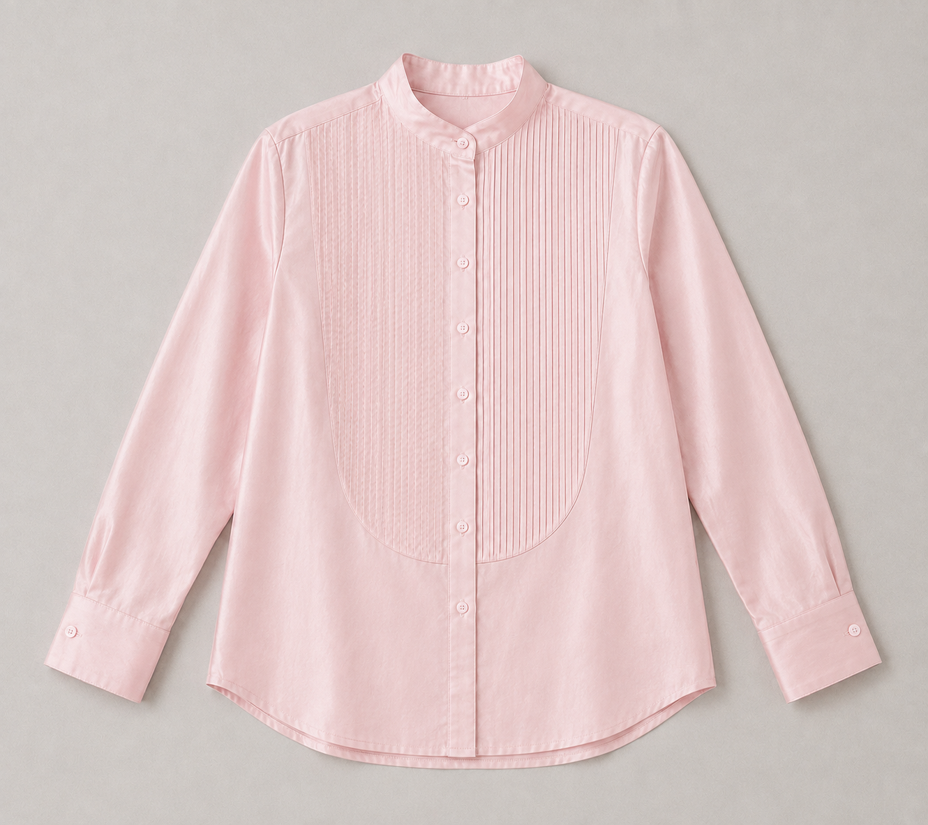 Peony Silk Shirt Blush