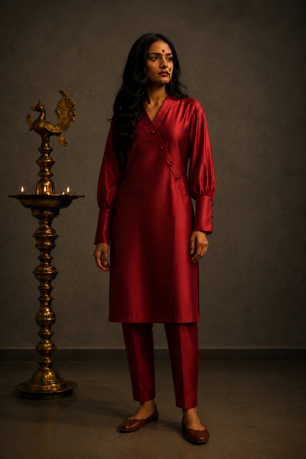 Manah Kurta set Red