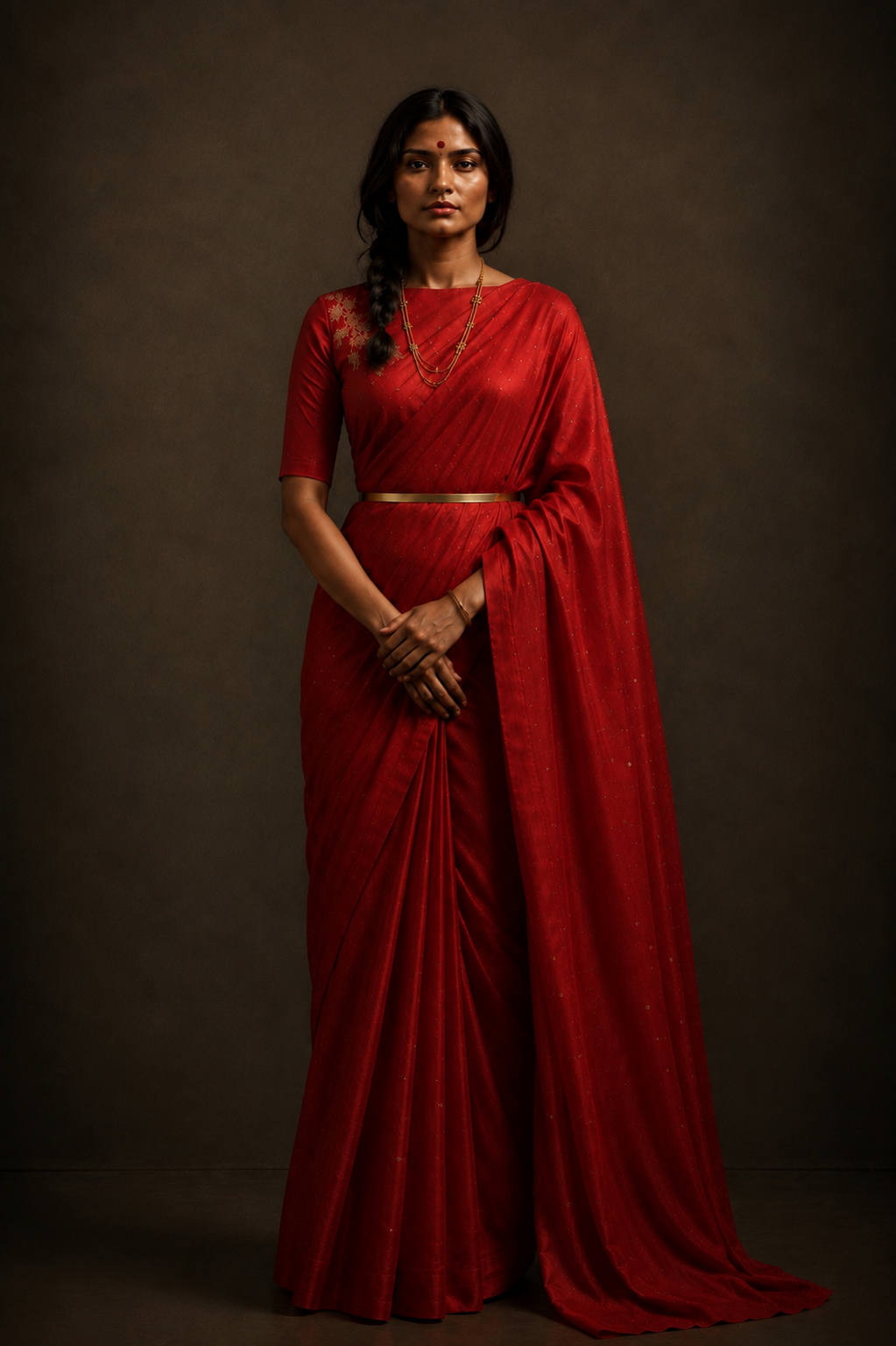 Vandana Sari Red