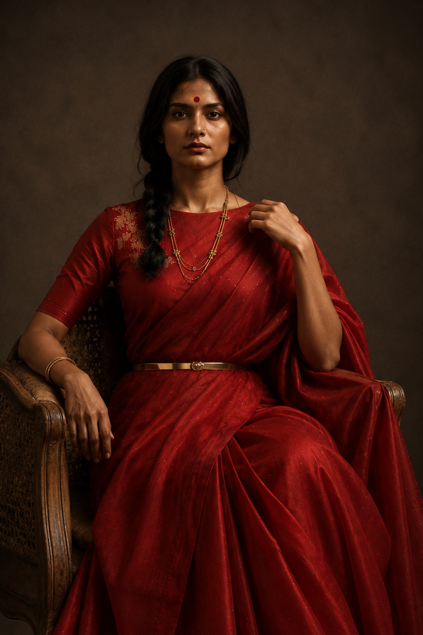Vandana Sari Red