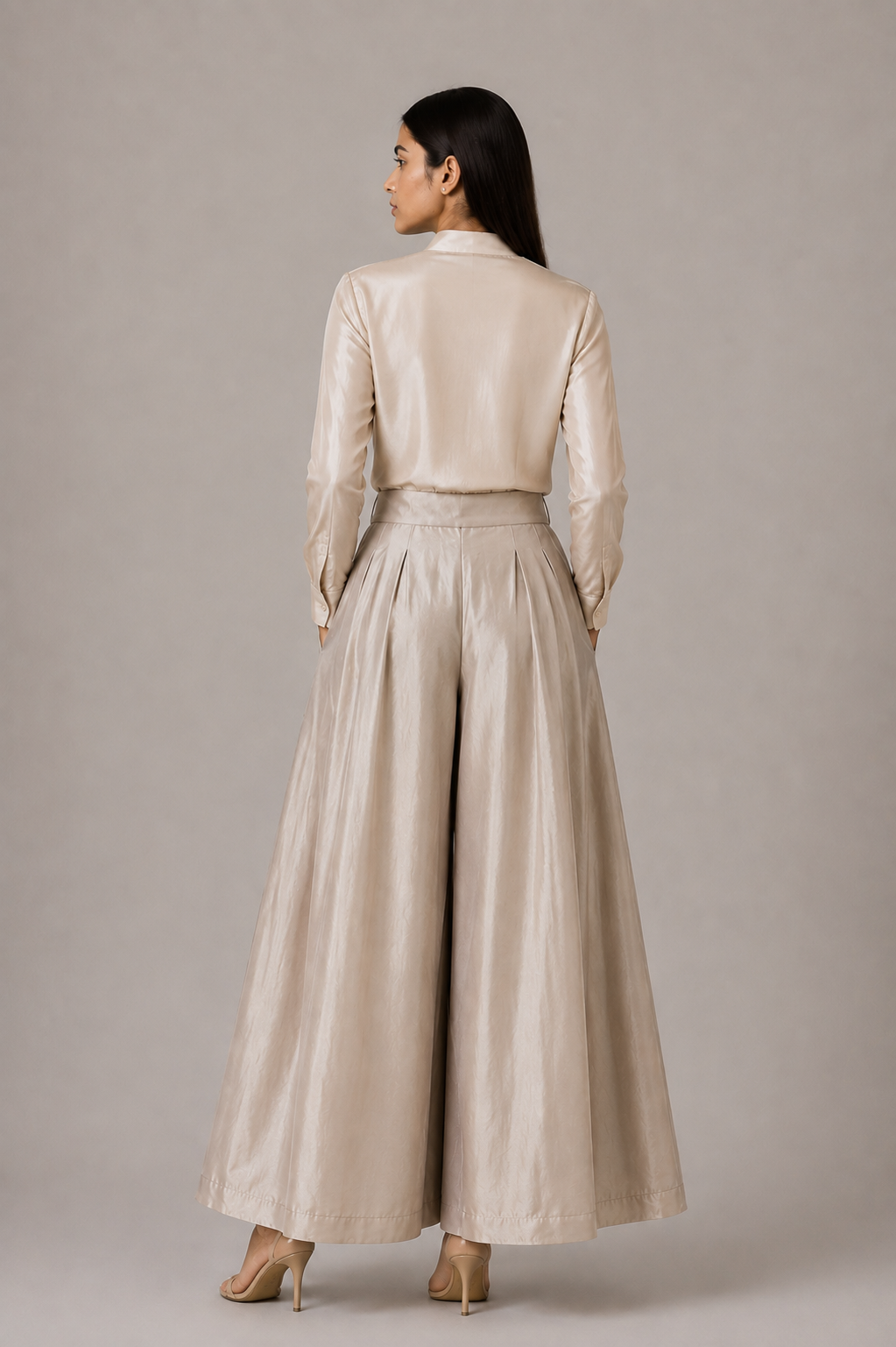 Peony Silk Shirt Blanche