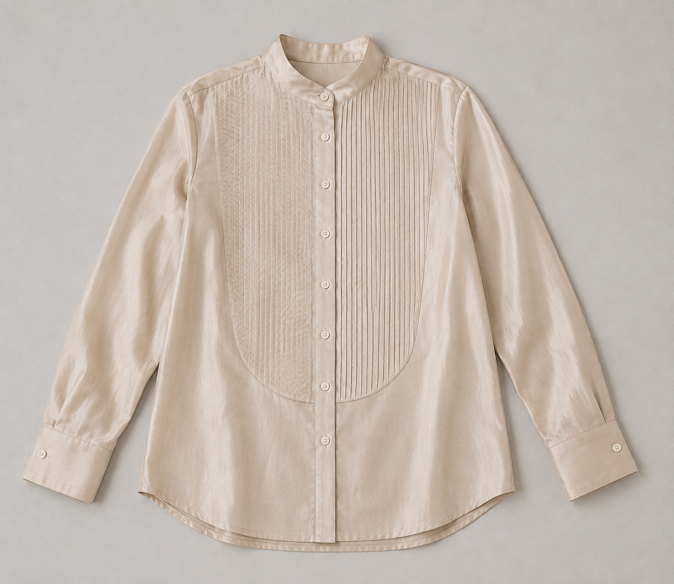 Peony Silk Shirt Blanche