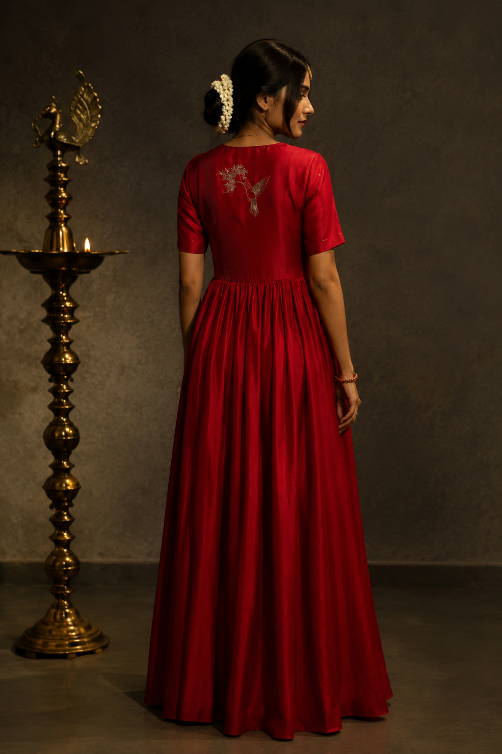 Aarya Angrakha Dress Red
