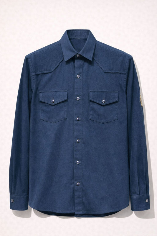 VINTAGE WESTERN CORD SHIRT NAVY