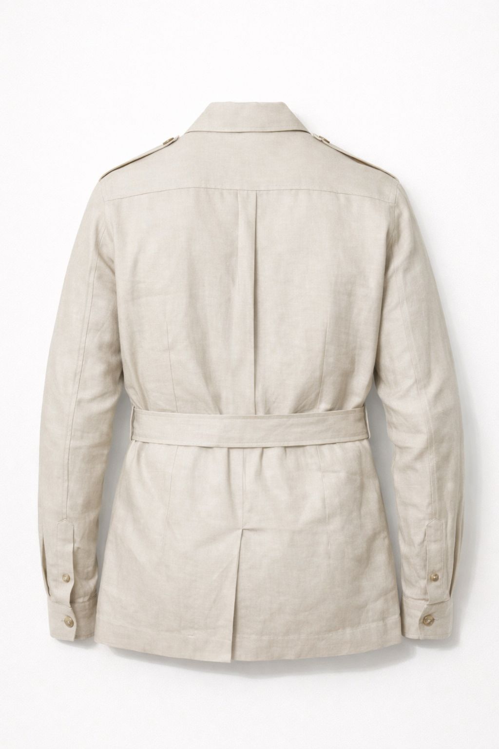 LINEN SAFARI SHIRT BEIGE