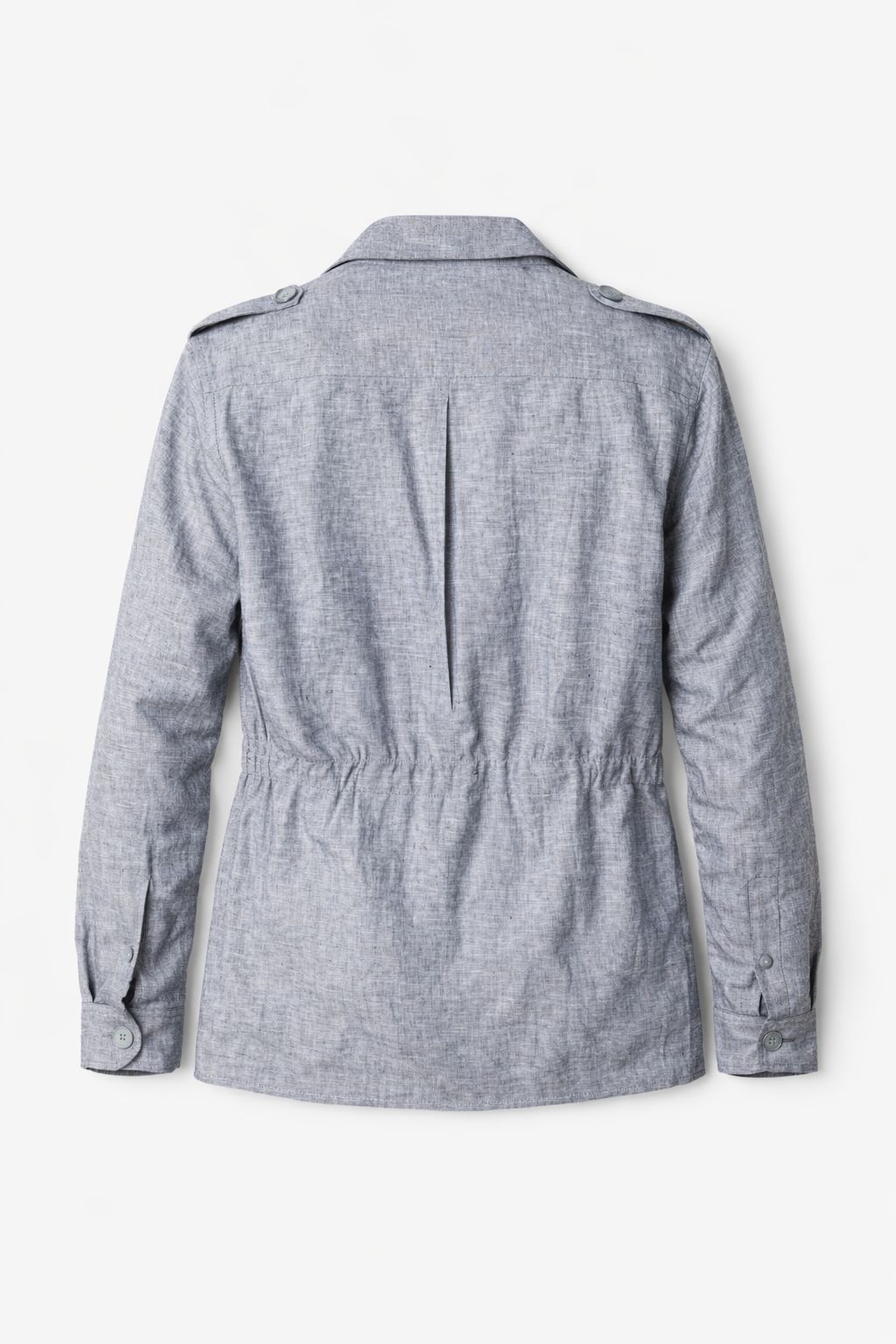 LINEN SAFARI SHIRT GREY