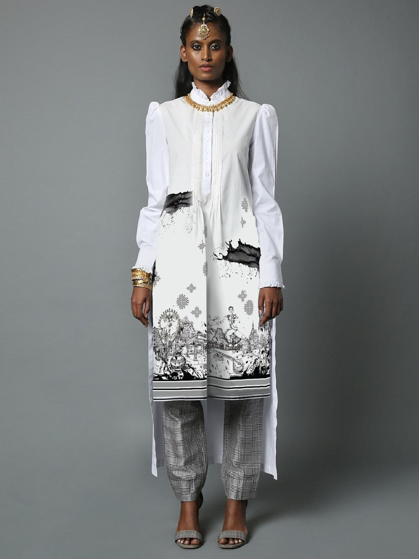 WOMEN LINE ART KURTA TAMIL NADU