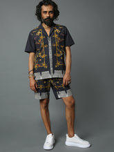 Load image into Gallery viewer, DRAVIDA JEWEL SHIRT BLACK POPLIN
