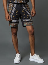 Load image into Gallery viewer, MURAL SHORTS LINEN BLACK
