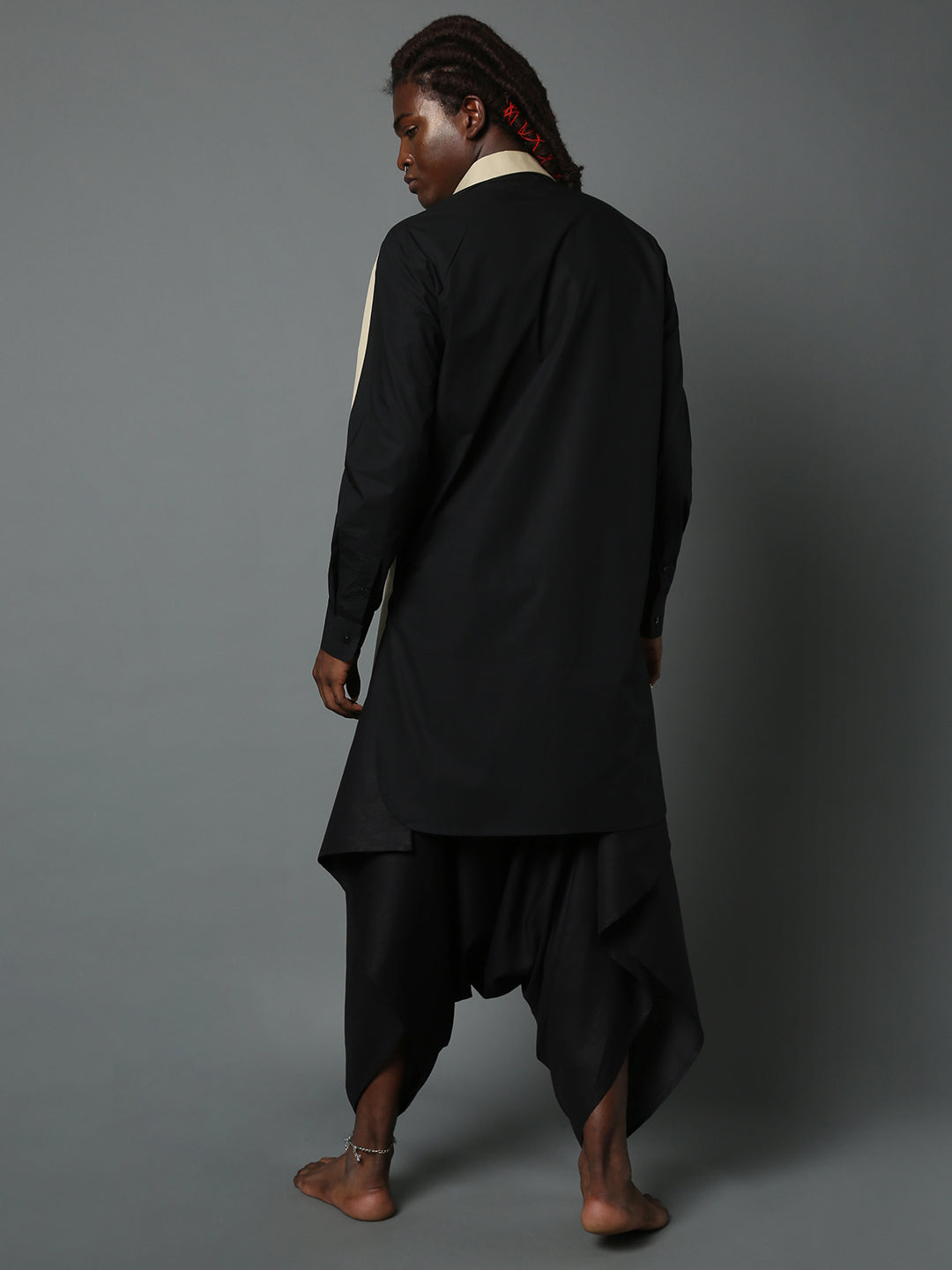 SKANDA DHOTI PANTS BLACK LINEN