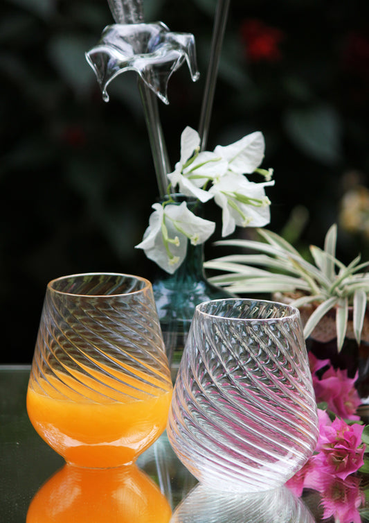 Firdaus Stemless Glasses - Twisted