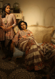 Luxury printed chanderi silk sarees-House Of Three