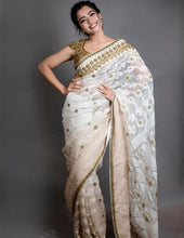 Load image into Gallery viewer, Luxury  jamdani saree Wear By Rashmika Mandana
